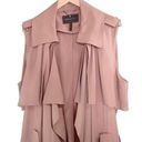 BCBGMAXAZRIA  Brielle Sleeveless Belted Trench Coat Mocha Beige Womens Size Large Photo 6