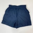 Joie  | Cotton Linen Navy Midnight Hemlock High Waist Shorts Photo 5