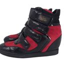 Krass&co WIFEY RED WEDGE SNEAKER By Kyng Brand . WOMENS SIZE 9 CUSTOM CRAFTED $225 Photo 0