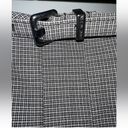 Anne Klein Ann Klein Black & White Plaid Check Pleated Hem Knee Length Belted Skirt Sz 10 Photo 1