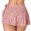 ANDIE  Swim Sarong Bottom Side Tie Skirt Coverup Ditsy Floral Rose Pink Medium Photo 2