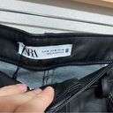 ZARA NWT  Black Faux Leather Straight Leg Pants Photo 2