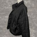 Thread and Supply  | High Collar Quilted Black Full Zip & Snap Puffer Jacket Size M Photo 3