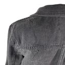 Altar'd State  Faded Black Trucker Jean Jacket Size Small Raw Hem Denim Grunge Photo 10