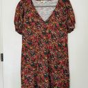 Petal Boden V Neck Jersey Mini Dress Gardenia Floral  8R Photo 2