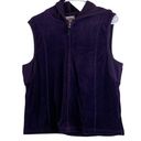 Charter Club  Velour Vest Jacket with Hood Size. L Photo 0