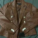 Marc New York  Leather blazer / chocolate / small NWT Photo 0