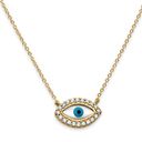 Tehrani Jewelry 14K Solid Gold Adjustable Evil Eye Necklace - Perfect Gift - Evil Eye Defender - Photo 2