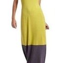 Bordeaux Womens Maxi Dress Size L Lime Gray Colorblock Sleeveless Soft Stretch Photo 0