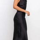 Petal and Pup  Persia Black Satin Midi Cowl Neck Slip Dress 6 Photo 8