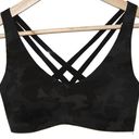 Lululemon Womens  Light Strides Black Gray Camo Strappy Sports Bra Size 6 NWOT Photo 0