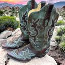 Corral Turquoise Inlay Leather Cowboy Boots Photo 1