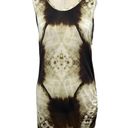 Haute Hippie  Brown X-Ray Tie-Dye Print Tank Dress Size Large Photo 0