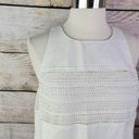 Loft  Women's Eyelet Cotton Linen Shift Lace Dress Casual Jasmine Ivory Size‎ 8 Photo 1