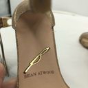 Brian Atwood  Tosca Gold Leather Sling Back Ankle Strap Heels [size 6] Photo 6