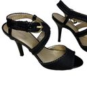 Tahari  Lima Black Leather Sole Heels Strappy Peep Toe Sandals Women’s 10 Photo 6