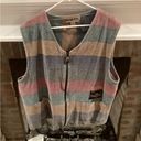 Bum Equipment 90’S Vintage  Zip Up XL Striped Vest Photo 2