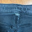 American Eagle  Mom Jeans Women 12 X29 X-Long Charcoal Black Straight Leg Stretch Photo 11