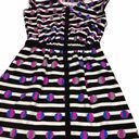 Cynthia Rowley  size 2 black Fun striped & circles party dress Photo 2