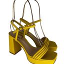 Gianvito Rossi  Lena 70 Leather Platform Sandal In Yellow Photo 6