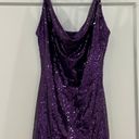 Lucy in the Sky Purple Sequined Mini Dress Photo 0