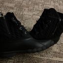 Sperry Black Grey Saltwater Quilted Waterproof Rain Boot Photo 0