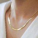 Tehrani Jewelry 14k Solid Gold Herringbone Necklace | Real Gold Herringbone Necklace | 16 inches Photo 5