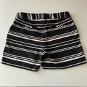 Anne Klein  Black and Ivory Stripped Shorts size 4 Photo 1