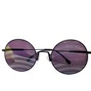 Fendi NEW  Womens Round Sunglasses Violet 53mm Illusion Stripes Metal Full Rim Photo 1