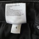 Uniqlo  SZ 25 Straight Jeans Mid-Rise Frayed Hem Zip-Fly Stretch Black Wash Women Photo 8