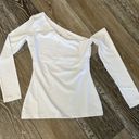 Susana Monaco NWT! Sz XS  Long Sleeve Open Shoulder White Knit Top Photo 7