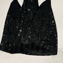 love on a hanger  SEXY BLACK SEQUIN PLUNGING NECKLINE TANK TOP LARGE Photo 6