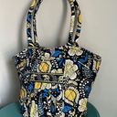 Vera Bradley  Eloise Ellie Blue Yellow Paisley Elephant Quilted Satchel Bag Photo 1