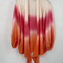 Young Fabulous and Broke  Tie Front Top Ombré Dip Dye Pattern Pink Orange Womens L Photo 3