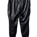 Spanx  Black Faux Leather Jogger Pants Photo 2