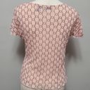 Ny&co NY& peach & brown 90s geo mesh blouse size small Photo 6