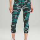 Lululemon  Invigorate High Rise Crop 23” 365 Camo Tidewater Teal Multi Bin 214 Photo 2