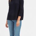 Everlane Luxe Wool Square Turtleneck in Navy Blue 100% Merino Wool Photo 10