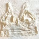 Aerie NWT  Ribbed Eyelash lace Trim Longline Bralette - Size: XL Photo 6