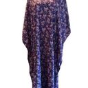 Erika Vintage  Taylor Kimono Nightgown Porc Dress Floral‎ Purple Medium Photo 0