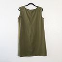 J.Jill  Olive Green Sleeveless Shirt Dress Size Medium Petite Photo 4