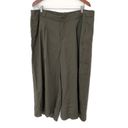 Lane Bryant NWT  Wide Leg Pants Pleated Wide Leg Crop Pants Olive Green Sz 18/20 Photo 1