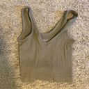 Urban Outfitters Green Seamless Ribbed Cropped Tank Photo 2