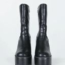 Princess Polly Garbo Black Faux Leather Chunky Platform Mid Calf Boots 6 Photo 1