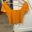 Dry Goods orange square neck top Photo 3