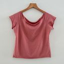 PacSun Mauve Pink 100% Cotton Cropped Tee Shirt, One Size (fits like Medium) Photo 0