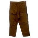 Uniqlo U Brown Denim Wide Leg Cropped Highwaisted 100% Cotton Pants Size 6 Photo 1