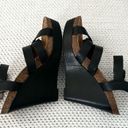 Sam Edelman  Nelson Black Leather Strappy Platform Wedge Heel Dress Sandals 10 Photo 6