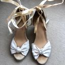 Apt. 9 White Cork Wedges Lace Up Sandals Platforms Heels Photo 4