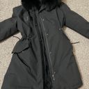 Genuine fox fur parka jacket thick warm winter coat trench hood thick pea puffer Silver Photo 9